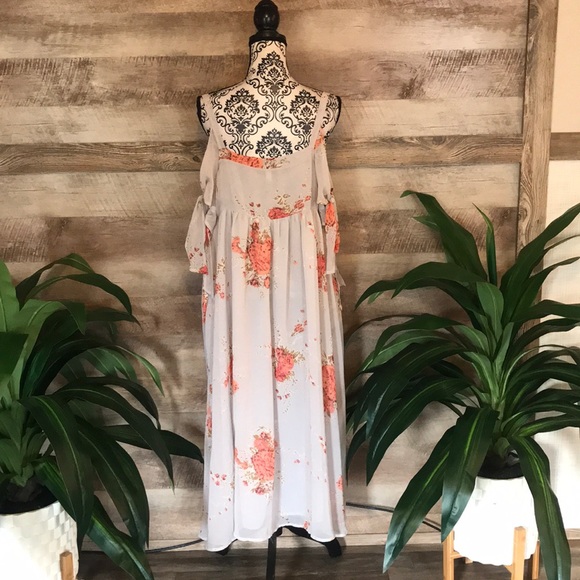 Free People Cold Shoulder Double Sleeve Tie Dress - Picture 3 of 8